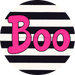 Halloween Sign Simple Boo Decoe-4502 Wreath 12 Metal Round