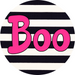 Halloween Sign Simple Boo Decoe-4502 Wreath 8 Metal Round