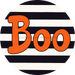 Halloween Sign Simple Boo Decoe-4503 Wreath 12 Metal Round