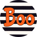 Halloween Sign Simple Boo Decoe-4503 Wreath 8 Metal Round