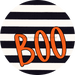 Halloween Sign Simple Boo Decoe-4504 For Wreath 10 Round Metal