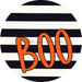 Halloween Sign Simple Boo Decoe-4504 Wreath 12 Metal Round