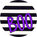 Halloween Sign Simple Boo Decoe-4505 Wreath 12 Metal Round