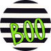 Halloween Sign Simple Boo Decoe-4506 Wreath 12 Metal Round