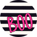 Halloween Sign Simple Boo Decoe-4507 Wreath 12 Metal Round