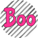 Halloween Sign Simple Boo Decoe-4509 For Wreath 10 Round Metal