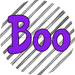 Halloween Sign Simple Boo Decoe-4510 For Wreath 10 Round Metal