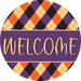 Halloween Sign, Welcome Sign, DCO-00562, Sign For Wreath, 10" Round Metal Sign - DecoExchange®