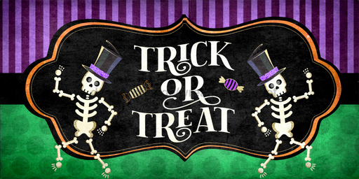 Halloween Sign Welcome Decoe-4587 For Wreath 6X12 Metal 10