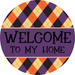 Halloween Sign, Welcome To My Home Sign, DCO-00561, Sign For Wreath, 10" Round Metal Sign - DecoExchange®