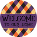 Halloween Sign, Welcome To Our Home Sign, DCO-00560, Sign For Wreath, 10" Round Metal Sign - DecoExchange®