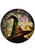Halloween Sign Witch Decoe-4574 Wreath 8 Metal Round
