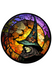 Halloween Sign Witch Decoe-4576 For Wreath 10 Round Metal
