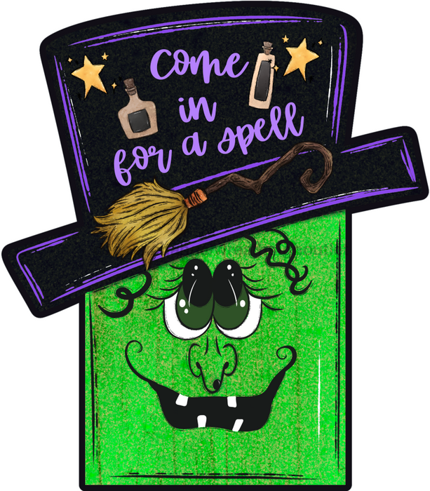 Halloween Sign, Halloween Witch wood sign, DECOE-W-90081, 22" Door Hanger - DecoExchange®