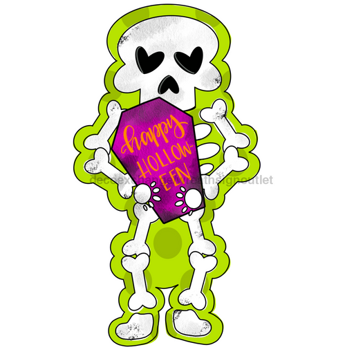 Halloween Skeleton Door Hanger Mj-W-00035 22’ Wood