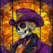 Halloween Skull Sign, DCO-102388, Sign For Wreath, 10x10in Metal Sign