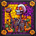 Halloween Skull Sign, DCO-102392, Sign For Wreath, 10x10in Metal Sign