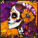 Halloween Skull Sign, DCO-102393, Sign For Wreath, 10x10in Metal Sign