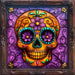 Halloween Skull Sign, DCO-102395, Sign For Wreath, 10x10in Metal Sign