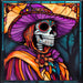 Halloween Skull Sign, DCO-102396, Sign For Wreath, 10x10in Metal Sign