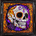 Halloween Skull Sign, DCO-102397, Sign For Wreath, 10x10in Metal Sign