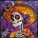 Halloween Skull Sign, DCO-102398, Sign For Wreath, 10x10in Metal Sign