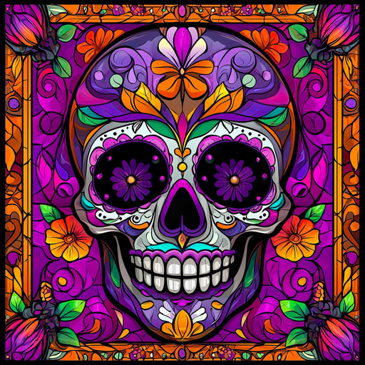 Halloween Skull Sign, DCO-102400, Sign For Wreath, 10x10in Metal Sign