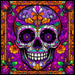 Halloween Skull Sign, DCO-102400, Sign For Wreath, 10x10in Metal Sign