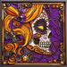 Halloween Skull Sign, DCO-102401, Sign For Wreath, 10x10in Metal Sign