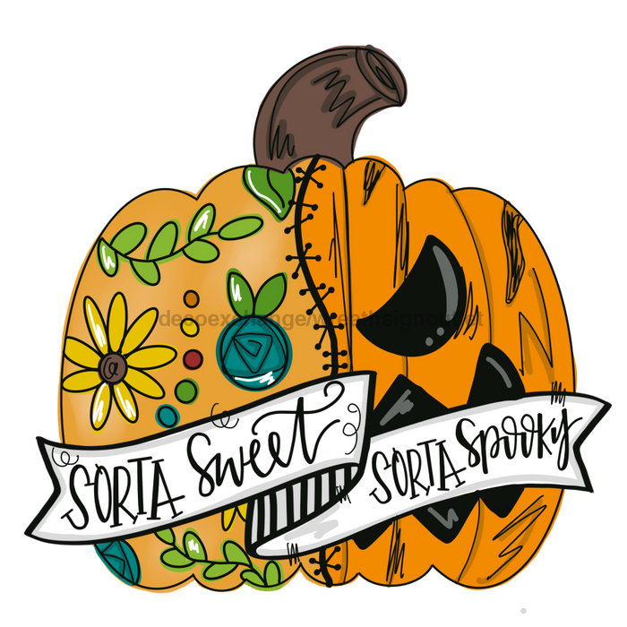 Halloween Sorta Sweet Door Hanger Mj-W-00038 22’ Wood