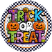 Halloween Trick or Treat Sign Sign, DECOE-5264-D, Sign For Wreath, 10" Wood Sign