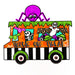 Halloween Truck Door Hanger, MJ-W-00102-DH, 22in Wood Door Hanger
