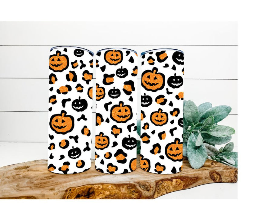 Halloween Tumbler, Pumpkin Tumbler 20 oz Skinny Tumbler DECOETUMBLER-275 - DecoExchange®