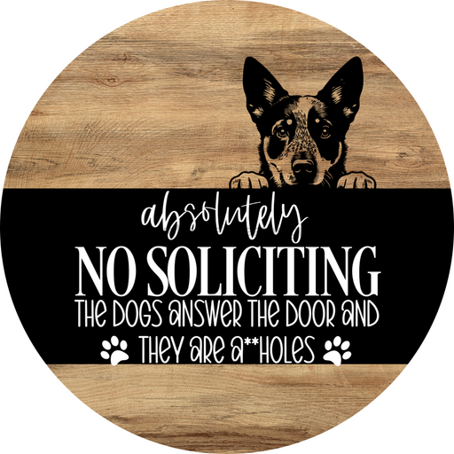 Dog Door Hanger, Hello Brought Treats Door Hanger, DCO-01975-DH, 18" Round Wood