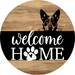 Dog Door Hanger, Hello Brought Treats Door Hanger, DCO-01975-DH, 18" Round Wood