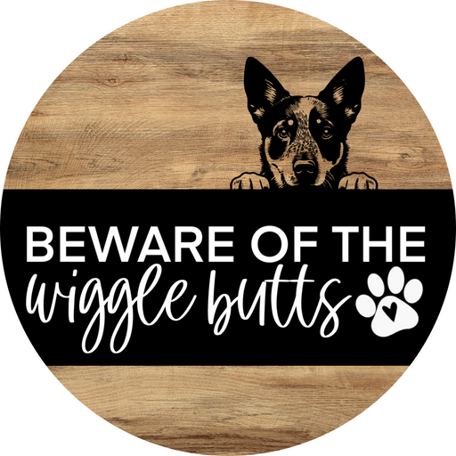 Dog Door Hanger, Hello Brought Treats Door Hanger, DCO-01975-DH, 18" Round Wood