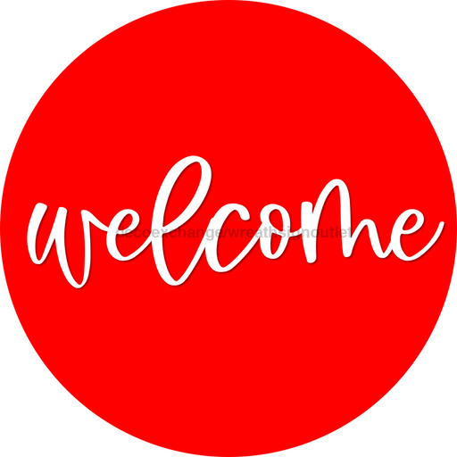 Hello Door Hanger 4 Holes Door Hanger DCO-W-00063-DH 22 in Round Wood 22’’ Door Hanger