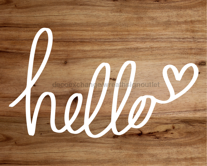 Hello Sign Welcome Decoe-4216 For Wreath 8X10 Metal