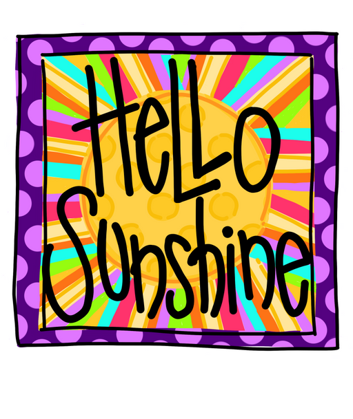 Hello Sunshine Door Hanger Summer Decoe-W-780-Dh 22’ Wood