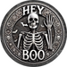 hey boo halloween, DECOE-5292-D, Sign For Wreath, 10" Wood Sign
