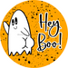 Hey Boo Halloween Door Hanger Dco-01633-Dh 18’ Round Wood