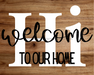 Hi Sign Welcome Decoe-4214 For Wreath 8X10 Metal