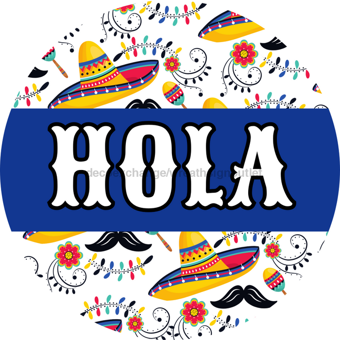 Hola Door Hanger Dbj-0018-Dh Sign For Wreath 18 Round
