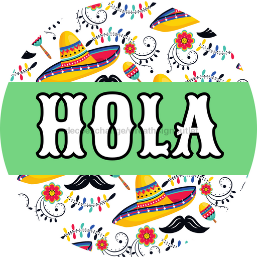 Hola Door Hanger Dbj-0022-Dh Sign For Wreath 18 Round