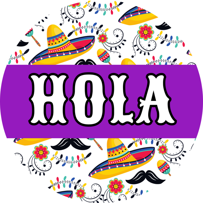 Hola Door Hanger Dbj-0026-Dh Sign For Wreath 18 Round