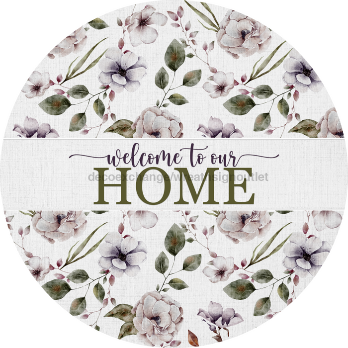 Home Sweet Home Sign, Everyday Sign, DECOE-4040, 10" Metal Round