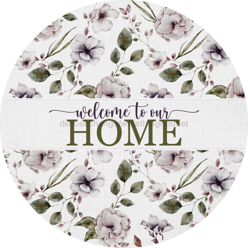 Home Sweet Home Sign, Everyday Sign, VINYL-DECOE-4040, 10" Vinyl Decal Round