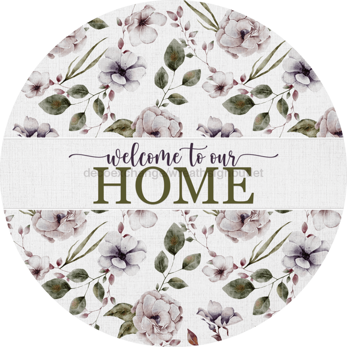 Home Sweet Home Sign, Everyday Sign, VINYL-DECOE-4040, 10" Vinyl Decal Round