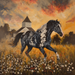 Horse Sign, DCO-13307, Sign For Wreath, 10x10" Metal Sign