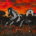 Horse Sign, DCO-13308, Sign For Wreath, 10x10" Metal Sign